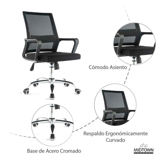 Silla Para Escritorio Y Oficina Ejecutiva Juvenil De Malla