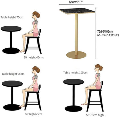 Mesa de comedor Nórdica, Dorada para comedor restaurantes, bar, exterior