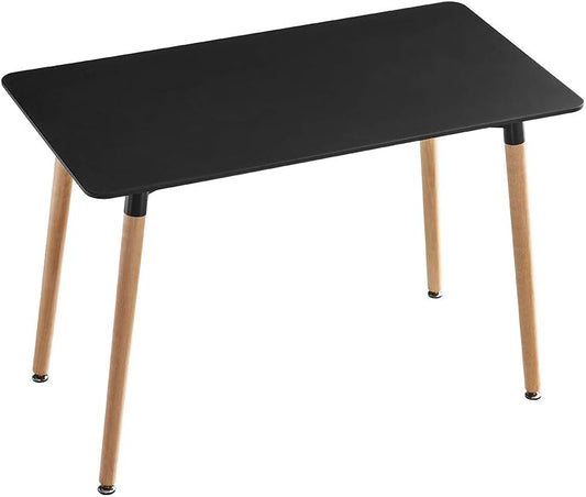 Mesa de Comedor para 4-6 Personas, Fácil Montaje, Negro