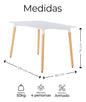 Mesa Tipo Eames Multiusos De 120cm, Mesa Elegante Y Resiste