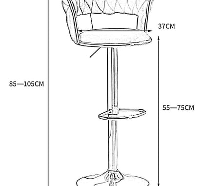 Silla De Bar Con Rotación De 360° Para Desayuno