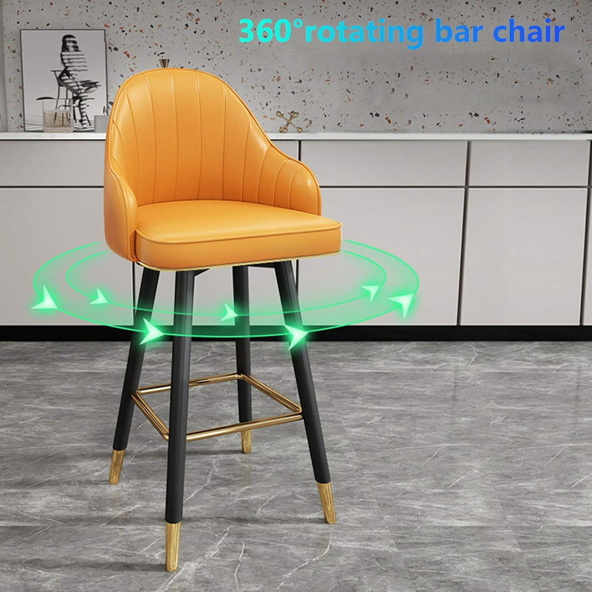 Silla De Bar De Lujo Ligero Con Respaldo 360 °