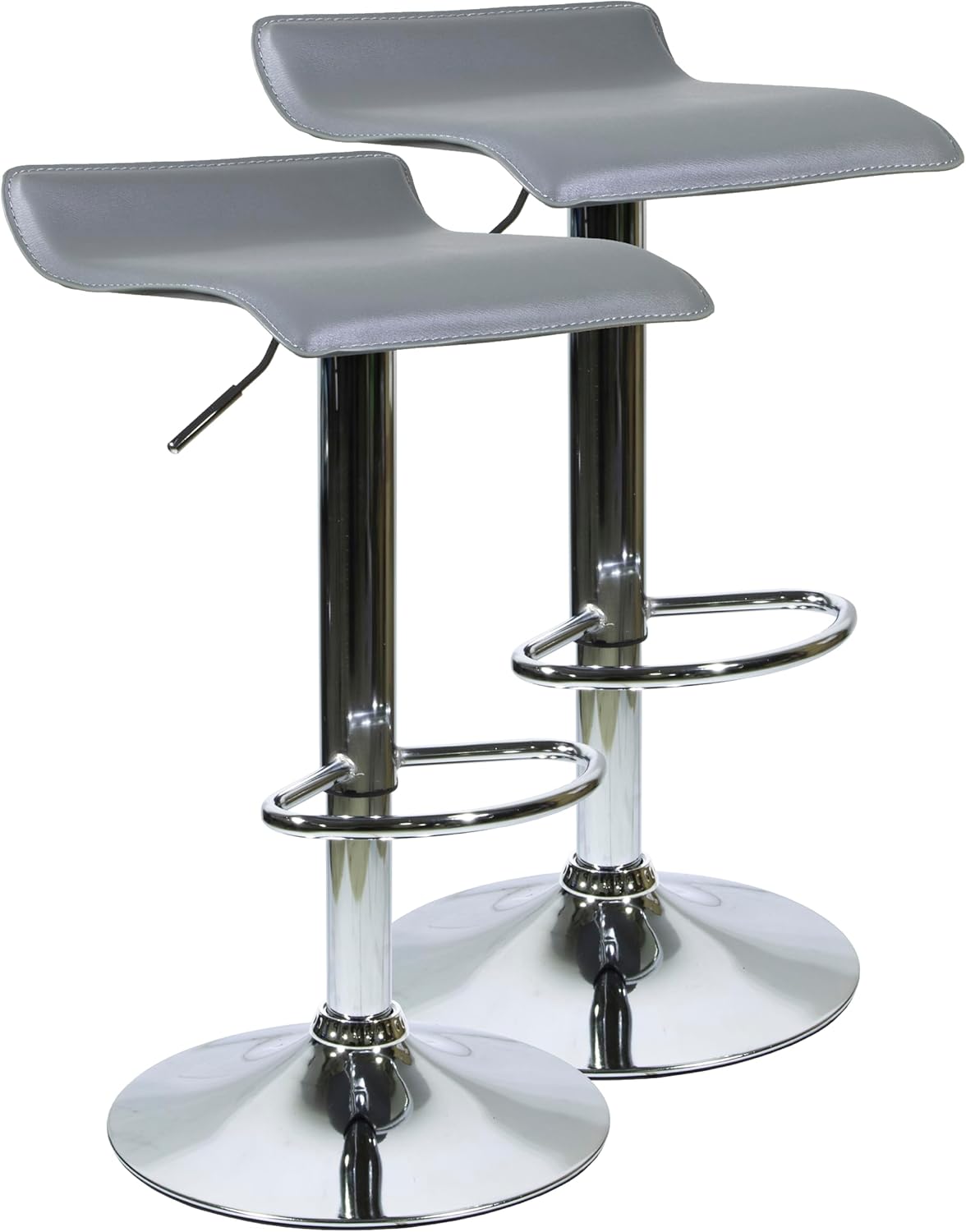 Set de Bancos Altos Gris Modernos para Barra de Cocina y Bar – Estilo Minimalista
