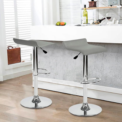 Set de Bancos Altos Gris Modernos para Barra de Cocina y Bar – Estilo Minimalista