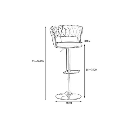 Terciopelo Taburete De Bar Giratorios De Altura De Mostrado