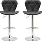 Pareja de taburetes modernos con respaldo negro y base cromada ajustable de ShopinistaMeta
